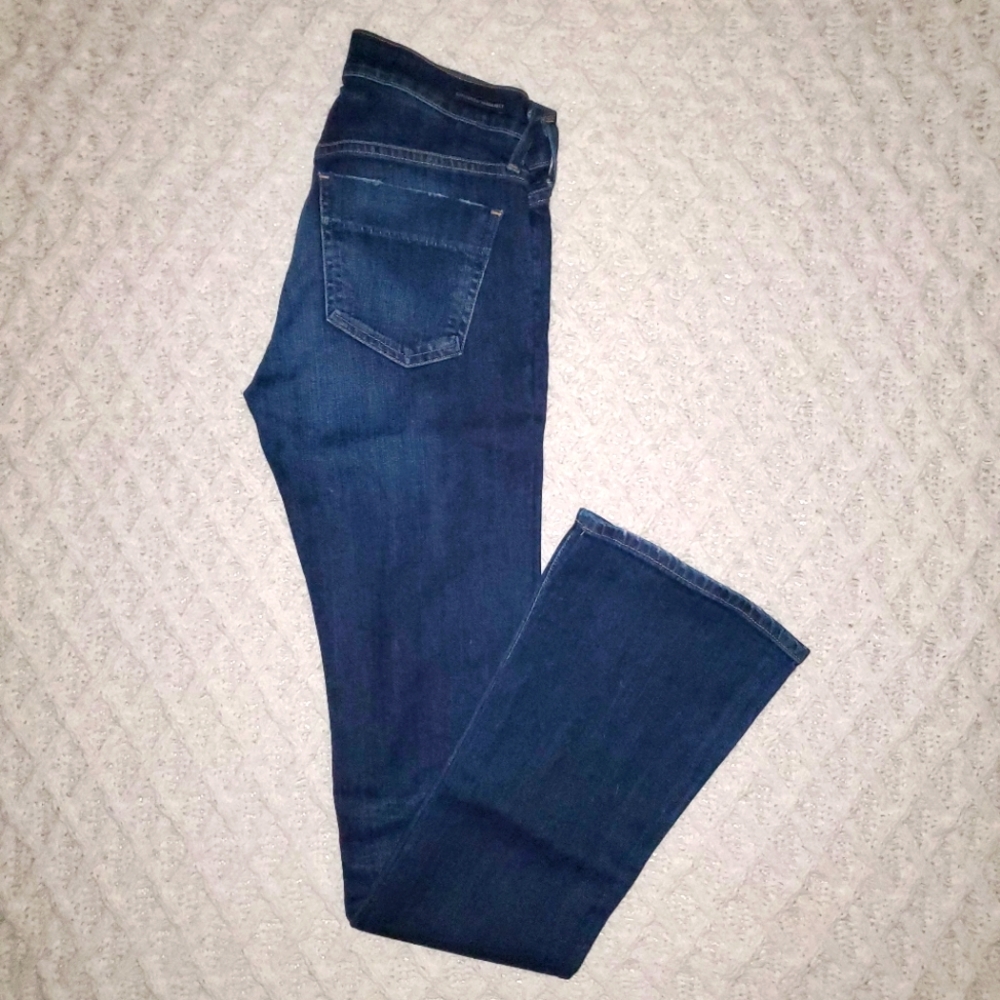 EUC 26, Citizens of Humanity dark denim jeans, flare leg, low rise